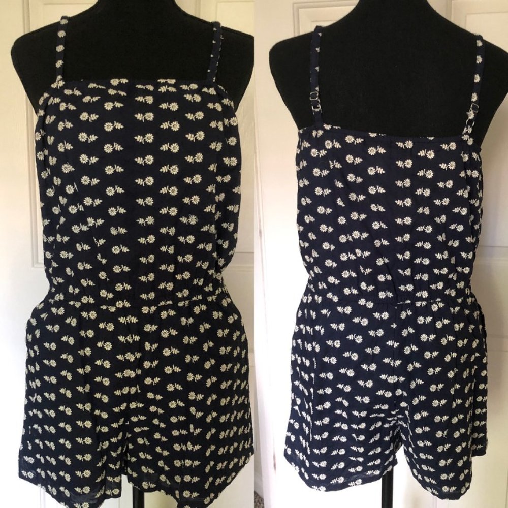 VB for Target Navy Floral Romper with Pockets